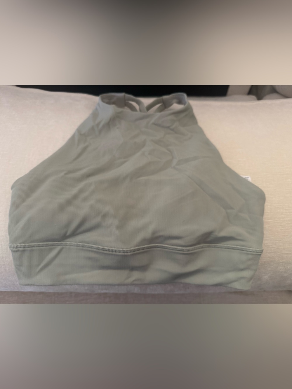 lululemon athletica Light Sage Ribbed Sports Bra Size 8